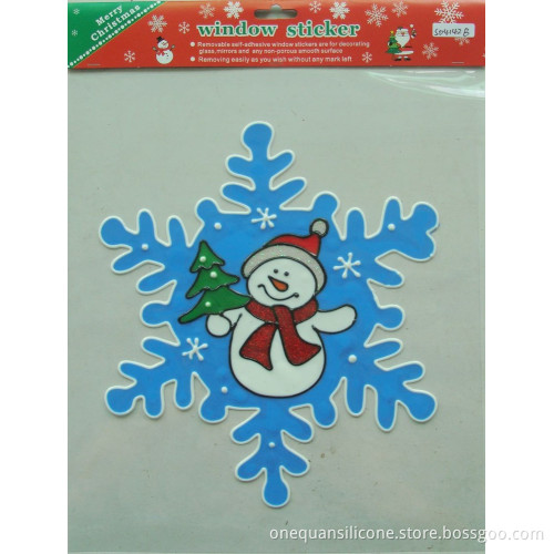 snowman christmas removable window stiker